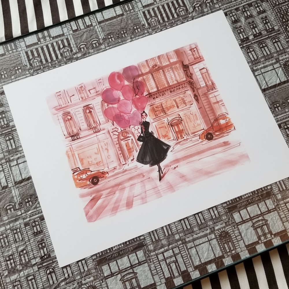❗Henri Bendel Custom Frame Art with Authentic Tissue Paper and Store Print❗